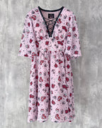 Lola Dress in tattoo-inspired print in chiffon — front view